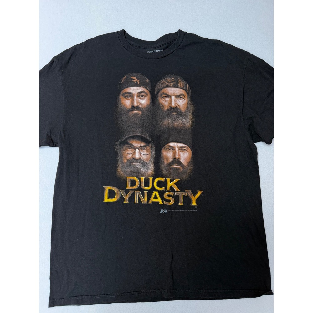 Duck Dynasty A&E TV Show Graphic T-Shirt Mens XL Black Short Sleeve Cotton Tee